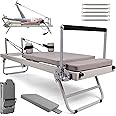 XZLZMYP Pilates Reformer Machine Foldable Pilates Equipment Multifunction Portable Adjustable Reformer Pilates Reformer for Strength Training Exercise for Home Gym Workout