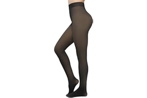 KBVOT Thermo Strumpfhose Damen Winter Gefütterte Thermostrumpfhosen Fleece Wärme Dicke Strumpfhosen Durchscheinend Pantyhose High Waist Dicke Leggins