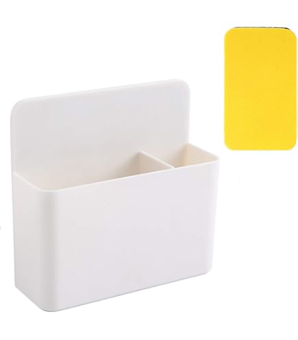 1 boîte de rangement magnétique pour tableau blanc, porte-crayons pour réfrigérateur, tableau blanc, magnétique