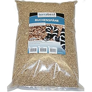 Buchenspäne fein 1 - 3 mm Buchenhack Bodengrund Einstreu Terrarium 10 Liter