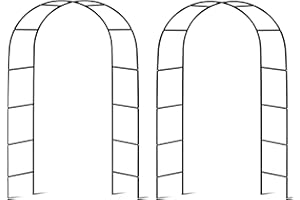 Crystals Garden Arch Green Metal – Heavy-Duty Steel Frame Support for Climbing Plants, Roses, Vegetables, Outdoor Decoration, and Archway Decor – Large 2.4M Size (2 X Garden Arches)