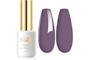 Imtiti Gel Nail Polish, 1 Pcs 0.5 Fl Oz Grape Purple Nude Gel Polish Soak Off LED U V Nail Gel Polish Neutral Gel Nail Polish DIY Nail Art Starter Manicure Salon Gel Nail Kit for Women Girls