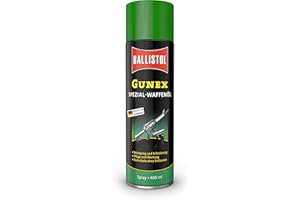 ‎BALLISTOL BALLISTOL 22250 GUNEX Waffenöl 400ml Spray – Temperaturbeständiges Waffen-Pflege-Öl – Reinigung, Wartung, Rostschutz