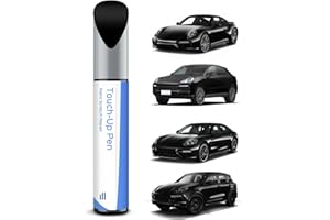 PARTS4EV (C9X/2T) Lápiz de pintura Negro Jet Metálico para Porsche - Coincidencia exacta para picaduras y arañazos