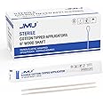 JMU 6 Inch Sterile Cotton Tipped Applicators, 200 Count Long Cotton Swabs, Wood Shaft Medical Swabs
