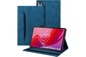 Auslbin Case kompatybilna z Lenovo Tab M11 11" 2024, PU skórzana okładka tabletu odpowiednia do Tab M11 TB-330FU /331FC, klasyczny styl skóry, niebieski