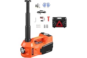 ‎VEVOR VEVOR elektrischer Wagenheber 5 t Scherenwagenheber mit eingebauter Pumpe, 12 V Verstellbarer Reifenwechselersatz mit sicherem Hammer & LED-Licht, tragbares Wagenheber-Set für Limousine SUV LKW