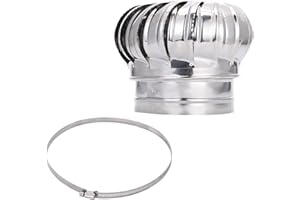 DUCHUNSHENG Extracteur De Cheminée Tournant en Acier Inoxydable, Extracteur De Fumées Rotatif Chapeau De Cheminé, Conduit De Fumée Sortie De Toit, Éolien Hotte D'échappement pour Fermes Toits Usines