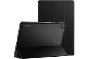 JETech Coque pour Samsung Galaxy Tab A9+ / A9 Plus 11 Pouces 2023, Étui Housse Protection Tablette Fine Folio Support Dos Translucide à Trois Volets, Veille/Réveil Automatique (Noir)
