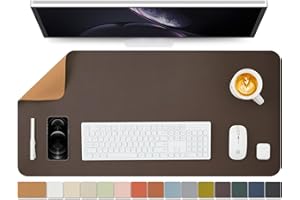 HOMIEAZICOZI Kork Schreibtischunterlage - Doppelseitige Schreibtischauflage für Büro und Zuhause - Als große Mausunterlage und Schreibtischmatten auf Schreibtischen（Kaffee、90cmx43cm）
