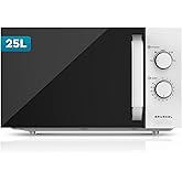 Microwave WITHOUT Basic Grill 25 Liters, 850w of power Single, timer 30min. 5 powers and defrost. Easy to use