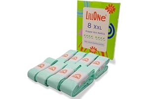 LILLONE 8 XL Extra Großraum-Nachfüllungen 10,5mt Kompatibel mit Tommee Tippee Twist & Click - Tec Windeleimer, Geruchsresistent und Antibakteriell für die Windelentsorgung - Nachfüllfolien Nachfüllkassetten