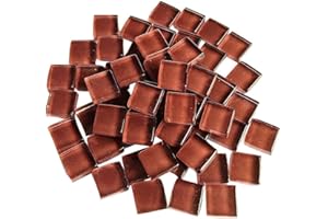 FireAngels Material de manualidades de mosaico, micro vidrio pequeño pequeño mosaico de bricolaje pasatiempos niños hecho a mano cristal libre piedra artesanía material creatividad 300 g (marrón)