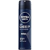 NIVEA MEN Erkek Sprey Deodorant Deep Darkwood 150ml, 72 Saat Anti-Perspirant Ter ve Ter Kokusuna Karşı Koruma, Mask&uuml;len Koku,