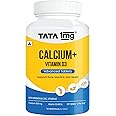 Tata 1mg Calcium + Vitamin D3, Zinc, Magnesium and Alfalfa Tablet Help In Joint Support, Bones Health, Energy Support for Men & Women (Pack of 120 Tablets)
