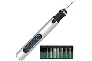 Satohom Grabado Pluma Kit de Herramientas de Grabado Eléctrico Recargable por USB Grabador Eléctrico Pluma Tallado Para Metal Madera Vidrio Piedra Cerámica Joyería Uñas DIY Tallar
