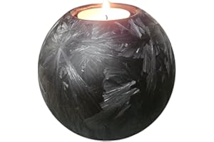 TERROSO Urne funéraire avec bougeoir en Verre – 500 ML | pour Cendres de Chien, Chat ou être Cher – Noir givré