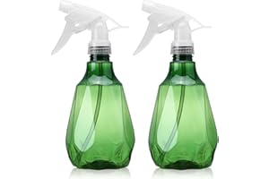 KTPCN Lot de 2 vaporisateurs d'eau vides de 500 ml, flacons vaporisateurs à brume fine pour le nettoyage, le jardinage, la maison, la cuisine, les cheveux, les plantes, avec buses réglables