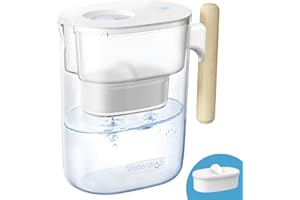 ‎WATERDROP Waterdrop Chubby 3.5L Wasserfilter-Kanne mit 1×90 Tage Filterkartusche, Reduziert Kalk, Chlor, Blei, Kupfer im Wasser, NSF Zertifizierte, BPA-frei, Transparent (Ersatzfilter: WD-PF-01A Plus)