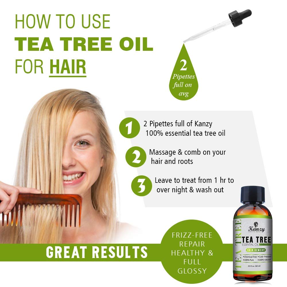Kanzy Essential Tea Tree Oil Treatment For Face Hair Nail Acne