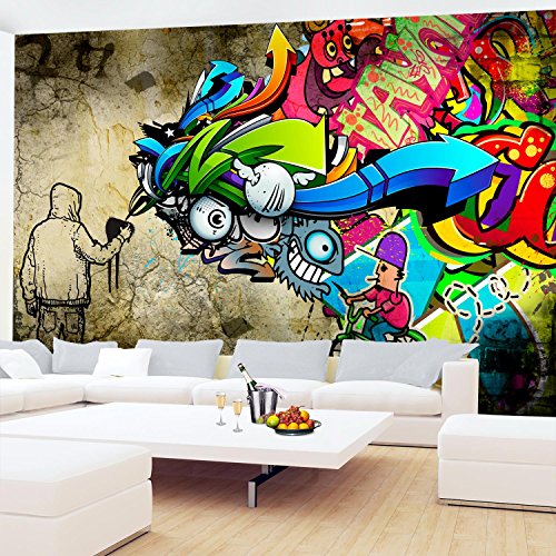Fototapete Graffiti 396 x 280 cm – Vliestapete – Wandtapete – Vlies Phototapete – Wand – Wandbilder XXL – !!! 100% MADE IN GERMANY !!! Runa Tapete 9066012a - 4