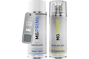 MG PRIME Vernice per auto Kit bombolette spray 2K per Jaguar LHK / JBC1926 Quartz Metallic Bomboletta a spruzzo vernice di base 2 componenti vernice trasparente