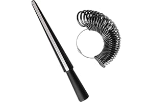 AINIUNIU Ringgrößenmesser, Ringmaß Schablone Set Ringgrössenmesser, Ringstock, Ringmaß Ring Sizer Messskalen Set zum Messen von Ringdurchmessern, Größenstandard UK, EU, USA
