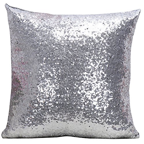 Pailletten Kissenbezüge, Play Tailor Funkeln Kissenbezug Paillette Dekokissen Fall 40 x 40cm