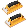 Hubaow Hand Sander, Sandpaper Holder with Sponge Handle, 7 x 3.5 inch Manual Hand Sanding Block for Drywall Wood Metal Furniture Polishing, 2 Pack