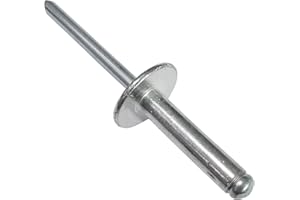 AERZETIX - C48167 - Lot de 100 Rivets aveugles Ø4.8x20mm à tête large 14mm - DIN 7337 C - rivet pop à rupture de tige - en aluminium/acier