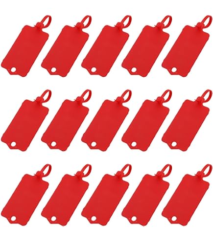 Produktbild von 100 Pieces 2x4 Inch Plastic Shipping Tags With Wires, Heavy Duty Hanging Tags With String, Waterproof Label Tags With Reinforced Lettering For Gift, Luggage, Garage