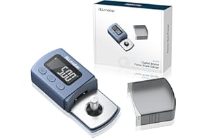 ALLmeter Digital Turntable Stylus Tracking Force Gauge 0.01g/5.00g Nonmagnetic Cartridge Scale with LCD Backlight,5g Calibration Weight,4 Spare Batteries for MM/MC/MI Tonearm Phono Cartridges