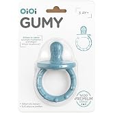 OiOi GUMY Premium Silikon Bebek Diş Kaşıyıcı, 3 Ay+, BPA İ&ccedil;ermeyen, Gıda Sınıfı Silikon, Emzik Tasarımlı (Mavi)