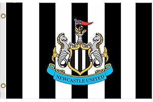 GIFTS 4 ALL Official Giant Newcastle Football Crest Banner, 5ft x 3ft - Match Day Fan Souvenir