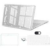 UnDePlus Macbook Neo 13 in&ccedil; A18 Pro A3404 ile uyumlu Kılıf +2adet Ekran Koruyucu +OTG +Klavye Koruyucu Simli-Şeffaf