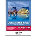 ECVV A4 RC High Gloss Photo Paper for Printer Photograph Print 210*297mm White Glossy(20 sheets)