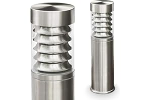 HOFSTEIN Lampe d'extérieur Dakar Lampe moderne avec base en acier inoxydable et disques en plastique, lumière de chemin 40 cm, lampe de jardin avec culot E27, éclairage de jardin IP44, sans ampoule/s