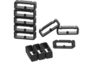 Chofit Pierścienie mocujące kompatybilne z Suunto Spartan Sport Wrist HR Baro/suunto 9 baro, paski do zegarka, szerokość 24 mm, szlufki, silikonowe zapięcia blokujące, czarne, Silikon