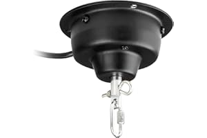 Fuzzix MBM400 Motor para Bola de Discoteca, Motor con Cable para Bola de Espejos, 3 rpm, Motor Giratorio para Bolas de Discoteca, Montaje en techo. Accesorios para fiestas y Bolas de Discoteca.