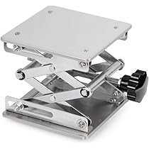 Sollevatore Da Laboratorio In Alluminio - 9x9 Cm, Portata 60 Kg, Altezza Regolabile 2-8 Cm - Foto 8