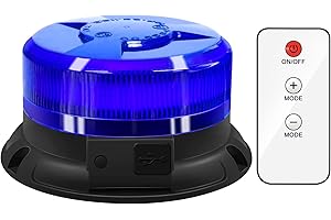 antom Rotativo Luz LED estroboscópica inalámbrico Con mando a distancia 12V-24V azul Luz de emergencia de magnético con tractores, carros de golf, UTV