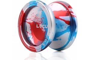 MAGICYOYO Yo-yo Infantil de Respuesta Profesional para Principiantes Magic Yoyo V6 Locus con Cuerda de yo yo metálico, Guantes de yoyos, Kit de Bolsa de Almacenamiento, Rojo, Azul y Plata