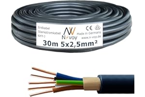 N-VOY NYY-J 5x2,5 mm² 30m Erdkabel Starkstromkabel in Beton Erdreich nach DIN VDE 0276 M54