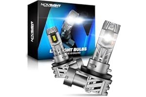 NOVSIGHT Ampoule H11 LED - 30000LM 6500K Blanc Haute Luminosité, 90W Taille 1:1 Phare H11 LED, Ampoule de Phare pour 12V Voiture ou Moto, Kit De Conversion Halogène, Pack de 2