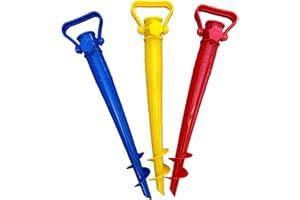 eacommerce Picchetto per Ombrellone da spiaggia da 42 cm in Acciaio Tropicalizzato ed in Plastica ABS con maniglietta