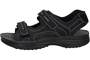 inblu Sandali Uomo Estivi Sandali Sportivi in Vera Pelle Imbottita Comodo Chiusura a Strappo Regolabile