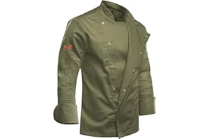strongAnt - Giacca Cuoco Uomo Manica Lunga, Giacche da Chef Nero - Uniforme Made in EU | varietà di Taglie da S a 2XL