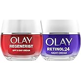 Olay Regenerist Day Cream SPF30 50 ml + Olay Retinol24 Night Cream 50 ml | Anti-Wrinkle Treatment, Firmer and Smoother Skin
