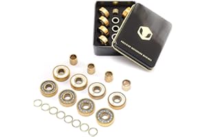 VENOM SKATEBOARDS Venom Super Fast Skateboard Bearings Gold 608z Smooth Premium Precision Skate Rated ABEC11+ For Skate board stunt scooters long board roller skates micro scooter inline skates quad x8 for 4 wheels