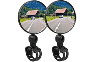 AONAYO 2 Pièces Retroviseur Velo,Retroviseur Trotinette Electrique,Retro Velo,Velo Electrique,Guidon Velo,Réglage À 360°,Rétroviseur De Vélo Pour,Vtt,Vélo De Route,Convient Aux Scooters